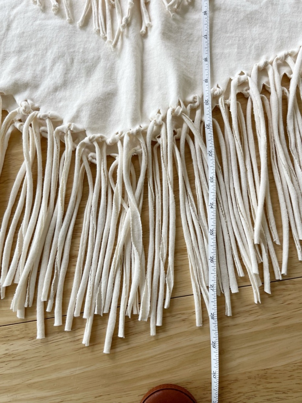 Fringe V-Neck Vintage Western Boho Festival Top in Cream - Picture 9 of 10